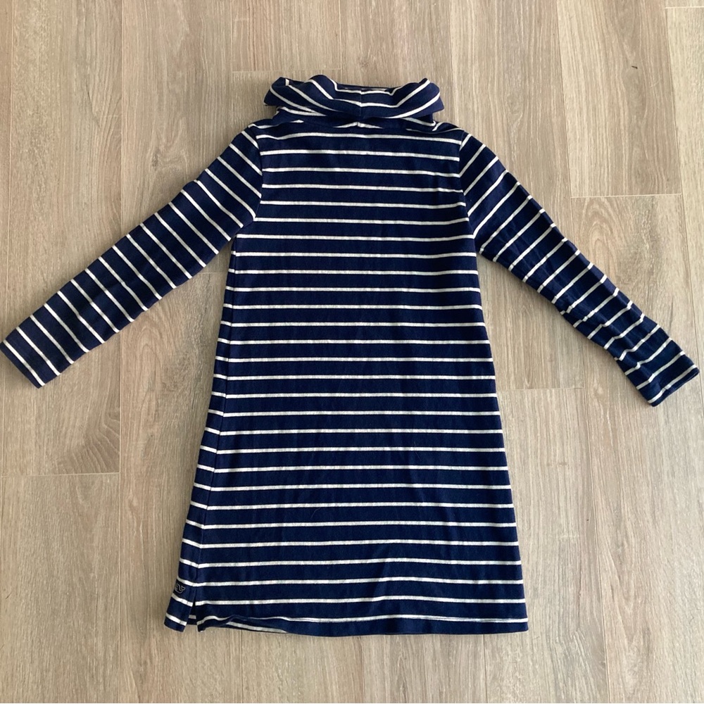 Vineyard Vines Girls' Break Stripe Cowl Neck Dress - Size M - Picture 4 of 6